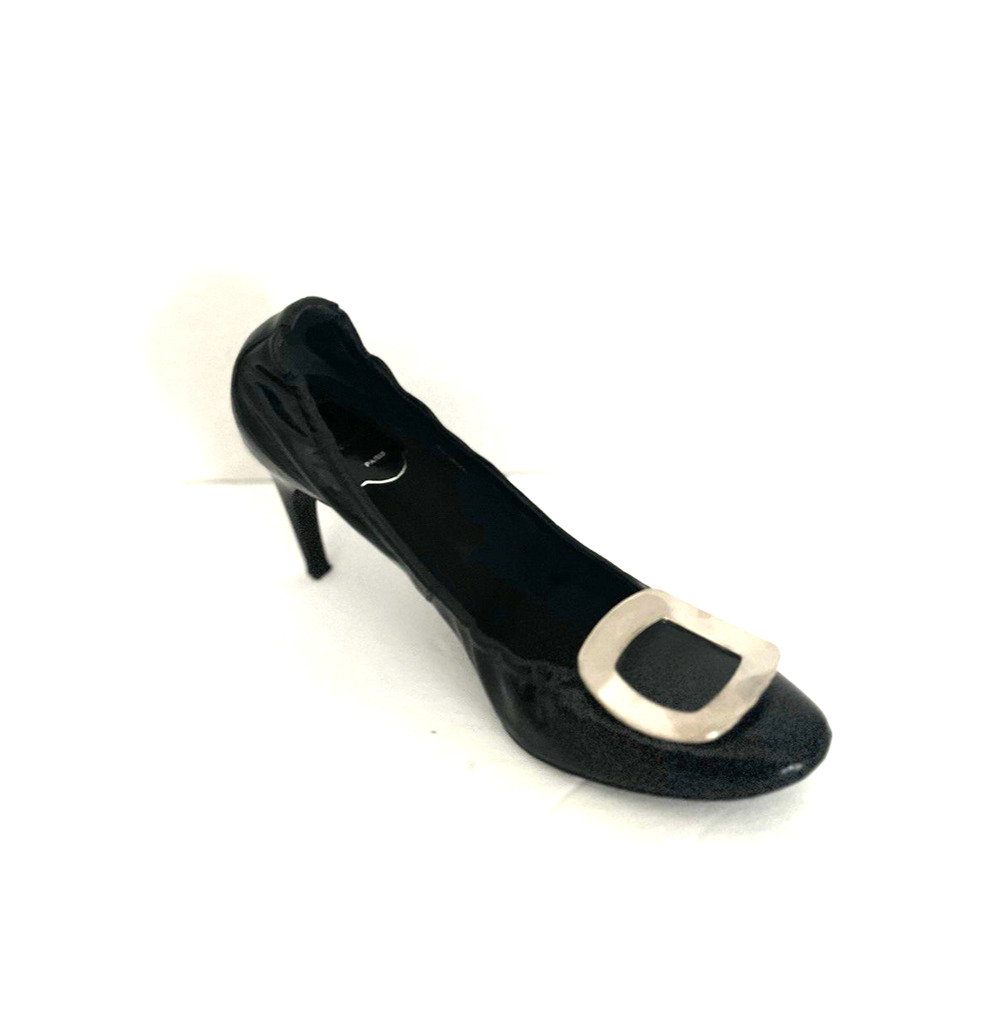 ROGER VIVIAN RARE BALLET STILETTO WITH ICONIC SILVER BUCKLE EURO SZ 40 US 10